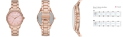 Michael Kors Layton Three-Hand Rose Gold-Tone Stainless Steel Watch
